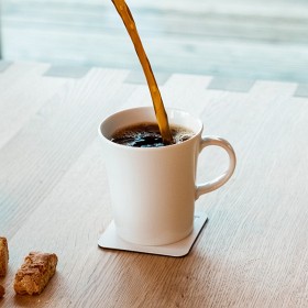 Bild på Magnetiska kaffekoppar Silwy, 2-pack Vita underlägg