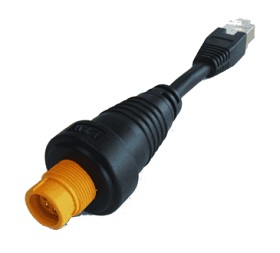 Bild på B&G RJ45 - Yellow Round Ethernet adapter cable RJ45M / 5PinF