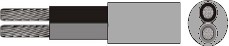 Bild på Kabel, 2 x 2.5 grå rund 50 m