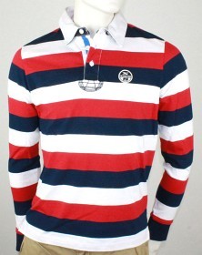 Bild på North Sails Striped Rugger Red