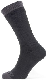 Bild på Sealskinz Warm Weather Mid Length Sock Black/Grey